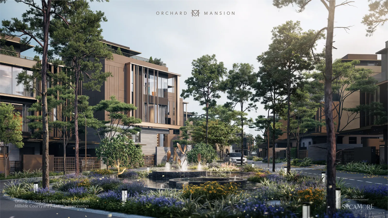 Vườn trong vùng đồi xanh Orchard Mansion