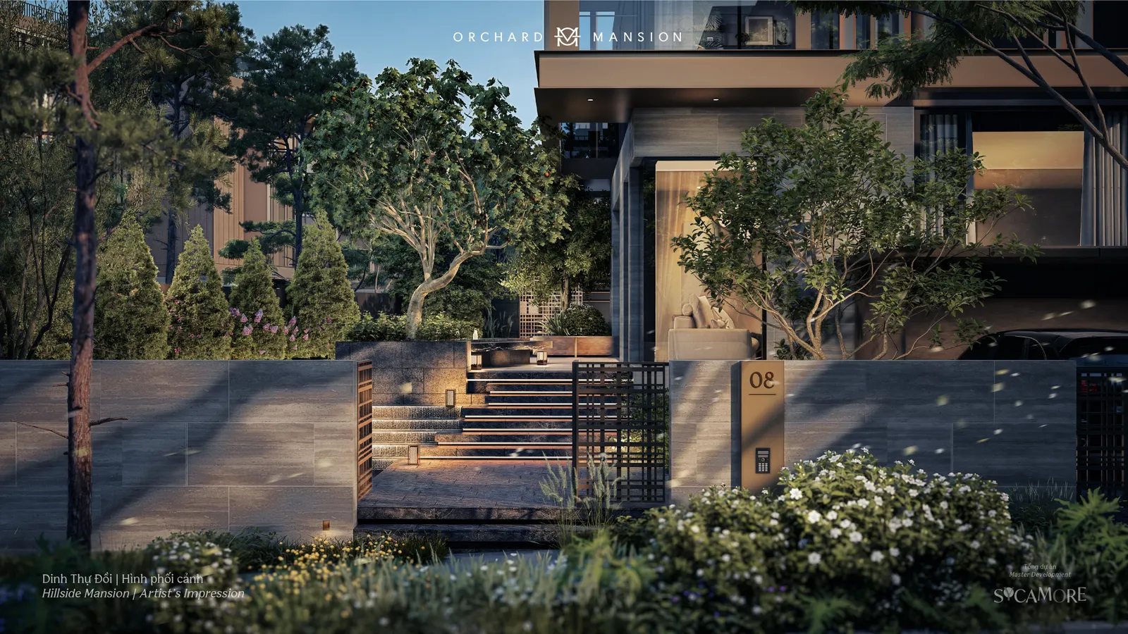 Dinh thự đồi Hillside Mansion trên địa hình dốc