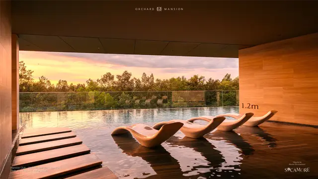 Ghế nằm Zion Deck lúc hoàng hôn