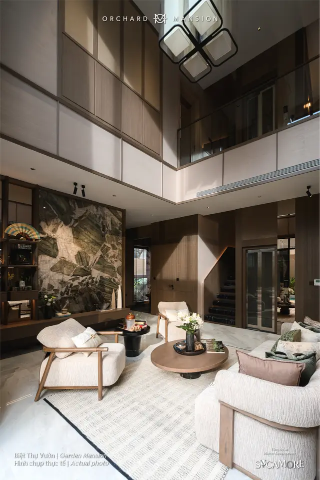 Thông tầng nhà mẫu Garden Mansion